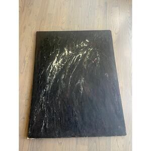 Black-White Abstract Oil Painting, THE VOID 36 x 28 inches, Dark, Art Piece